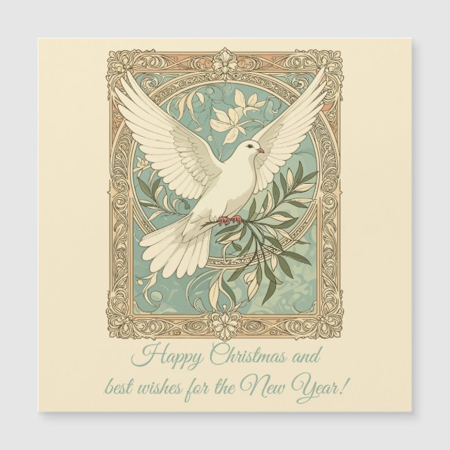 Dove With Olive Branch Christmas  (Devant)