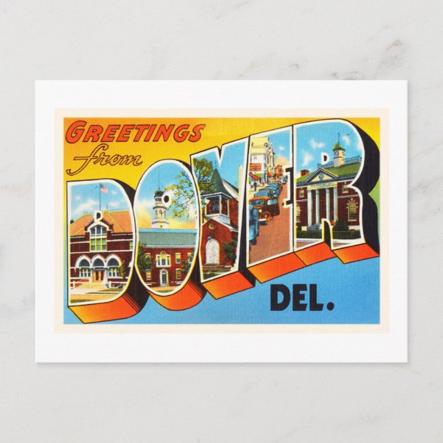 Dover Delaware DE Old Vintage voyage Carte postale (Devant)