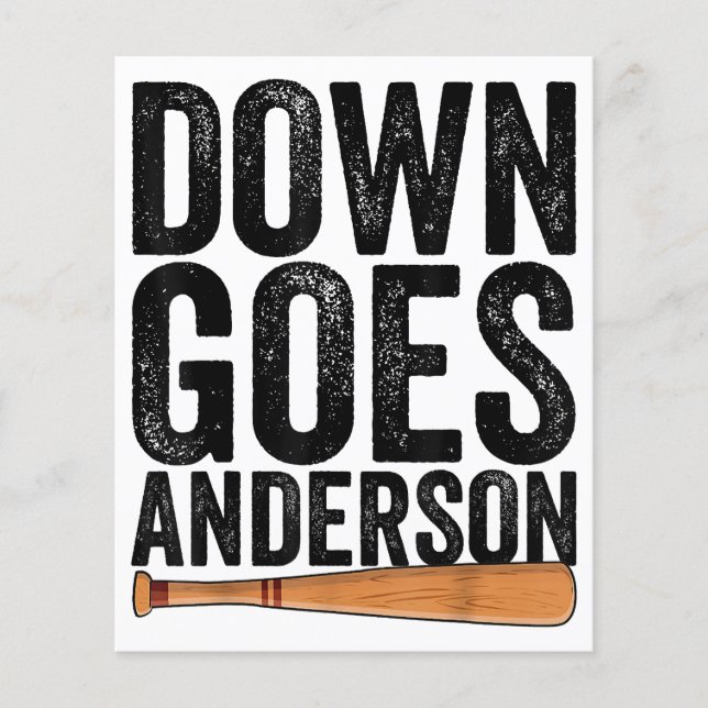 DOWN GOLF ANDERSON FUNNY BASEBALL cadeau ANDERSON (Devant)