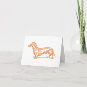 Doxie classique - Carte blanche orange