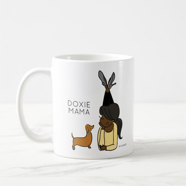 Doxie Mama Coffee Mug personnalisée (Gauche)