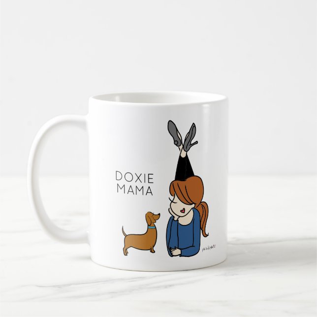 Doxie Mama Coffee Mug personnalisée (Gauche)