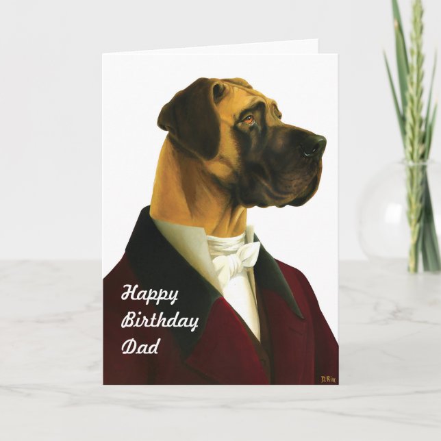 DR032 great dane, carte de HappyBirthdayDad (Devant)