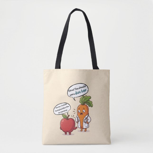 Dr. Carrot Series Funny Medical Pun Tote Bag  (Devant)
