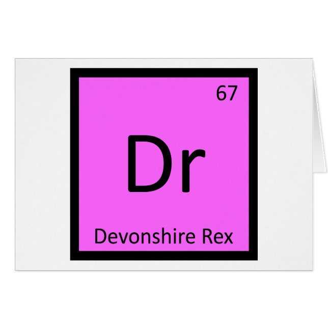 Dr - Chat Devonshire Rex Chimie Élément Symbole (Devant horizontal)