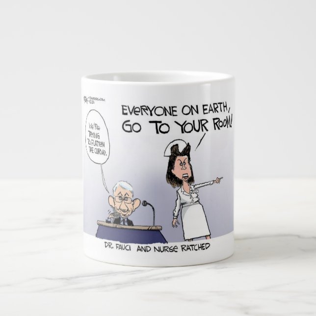 Dr Fauci Et Infirmière Ratchet Mug (Devant)