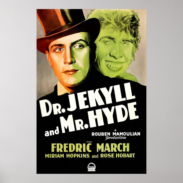 Dr. Jekyll et Mr. Hyde 1931 AFFICHE DE FILM IMPRIM (Devant)