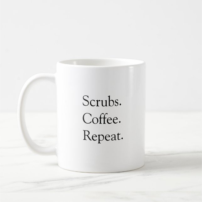Dr Mug Scrubs Coffee Repeat (Gauche)