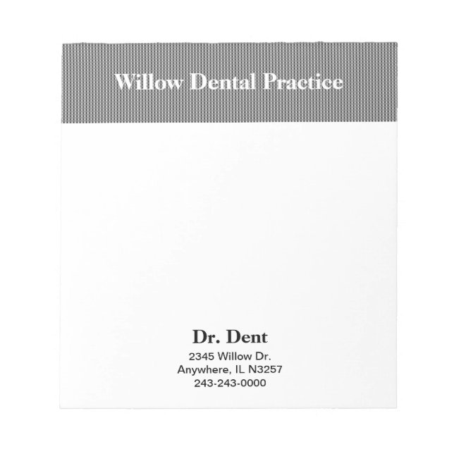 Dr ou Bloc-notes pour les professionnels dentistes (Devant)