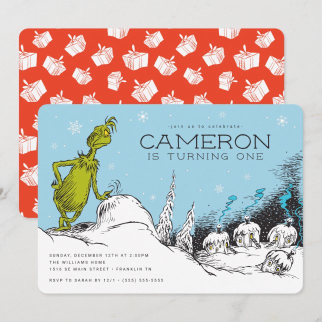 Dr. Seuss | Grinch Anniversaire d'hiver (Devant / Derrière)