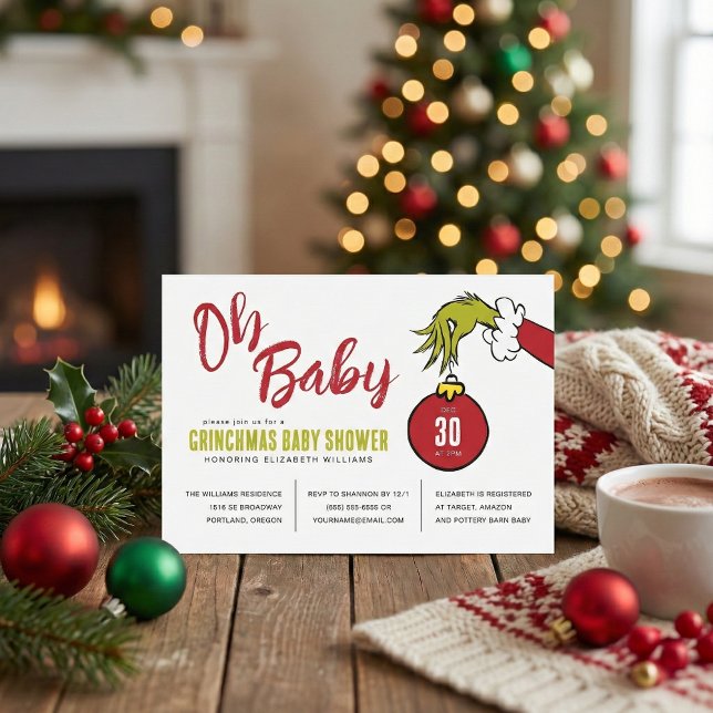 Dr Seuss | Oh Baby Grinch Baby shower (Créateur téléchargé)