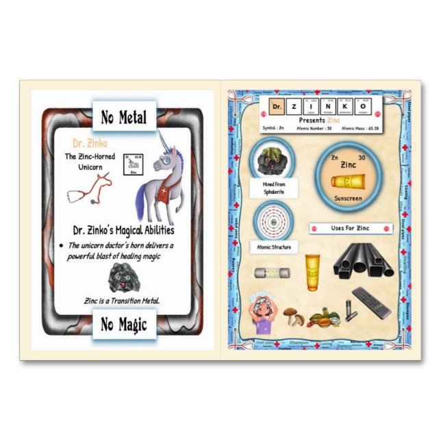 Dr Zinko - Carte de commerce de la licorne de la c (Devant)