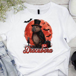 Dracubara Capybara Halloween T-shirt drôle