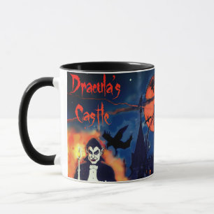 Dracula et tasse de Halloween de château