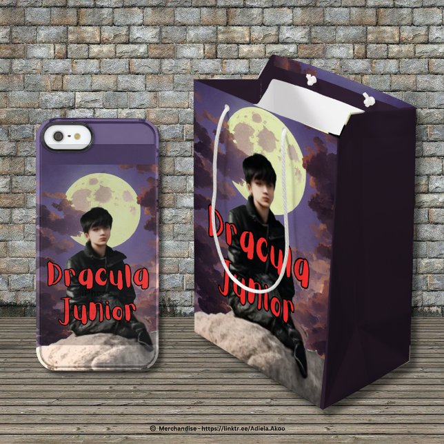 Dracula Junior - Sac Cadeau Moyen (DJ Gift Bag & Phone Case designed by Poet Adiela Akoo. Browse my store 4 more interesting finds now!)