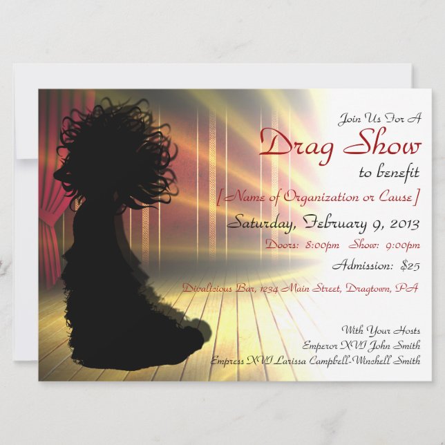 Drag Show Benefit Custom Invitations (Devant)