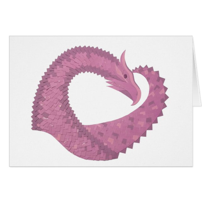 dragon à coeur mauve sur fond blanc (Devant horizontal)