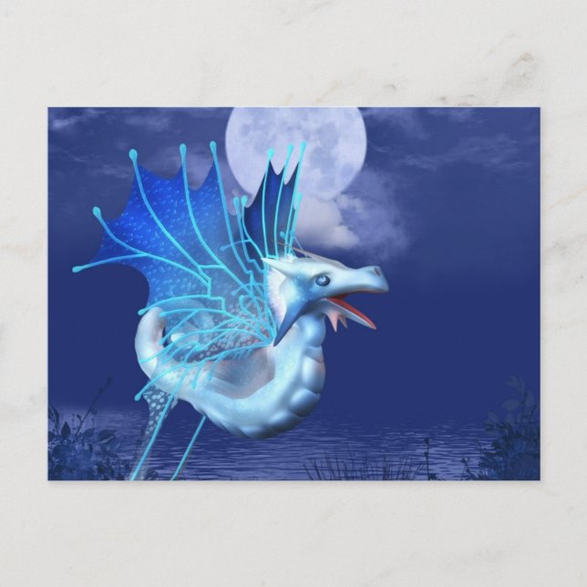 Dragon ailé en vol carte postale (Devant)