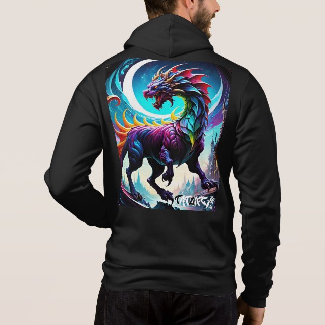 Dragon Arc-En-Ciel Imaginaire Avec Sweat - shirt à (Dos)