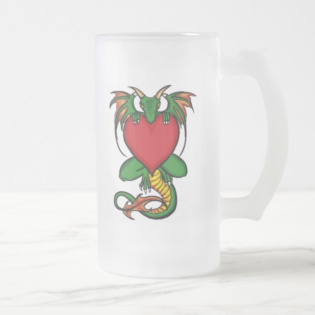 Dragon avec coeur artistique bière gelée tasse (Droit)