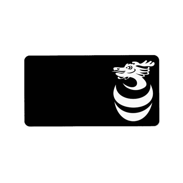 Dragon blanc en Étiquette d'oeuf (Devant)