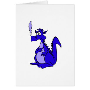 Dragon bleu avec fumée