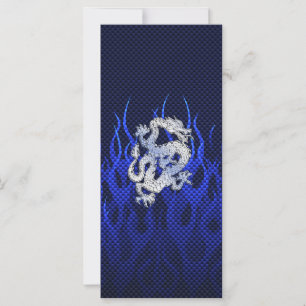 Dragon Bleu dans Chrome Styles de fibre de carbone