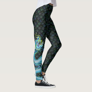 Dragon bleu de Legging de bateau de dragon grand
