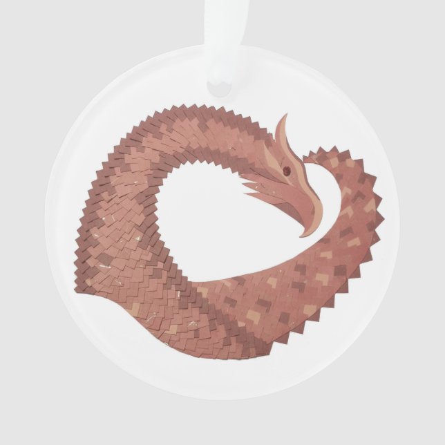Dragon cardiaque Brown en blanc (devant)