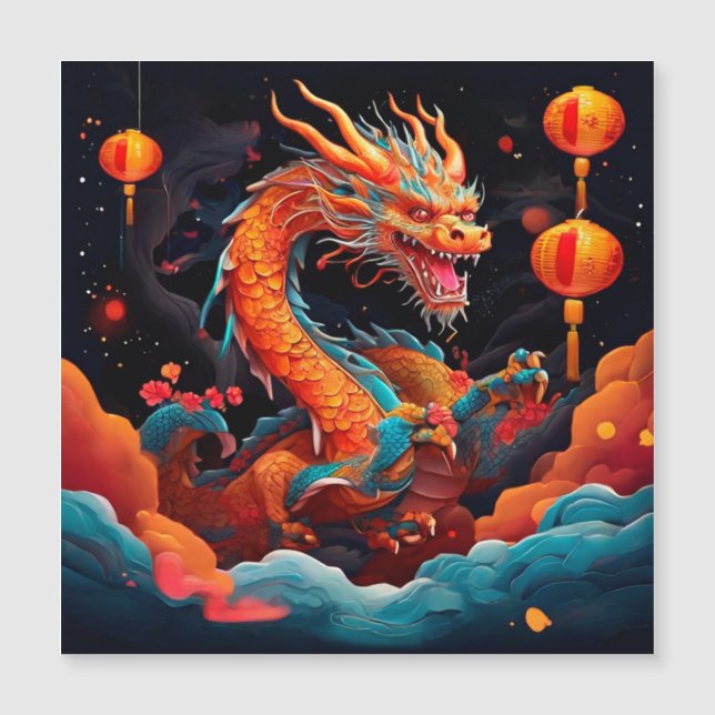 Dragon chinois coloré du Nouvel An (Devant)