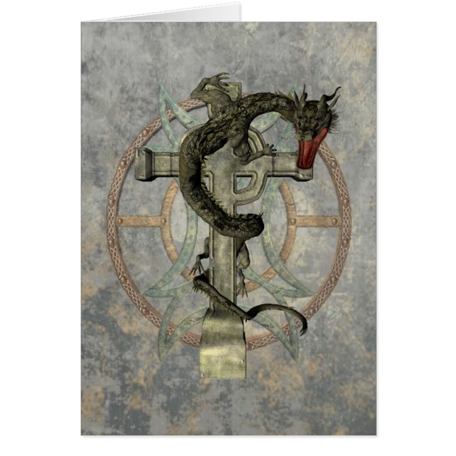 Dragon chinois et croix celtique (Devant)