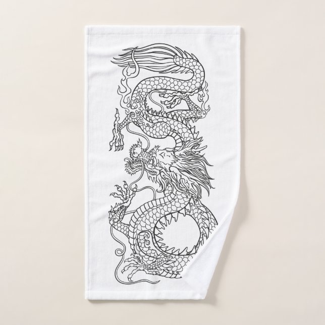 Dragon chinois traditionnel (Serviette à main)