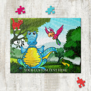 Dragon coloré et Kitty Imaginaire Puzzle animal