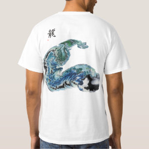 Dragon dans les Vagues – T-Shirt Énergie Océanique