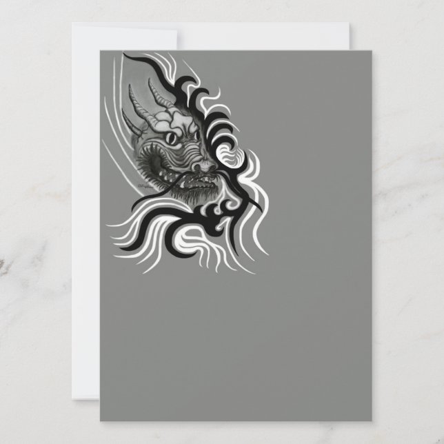 Dragon de Chine en style de tatouage (Devant)