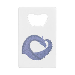 Dragon de coeur gris bleu sur blanc