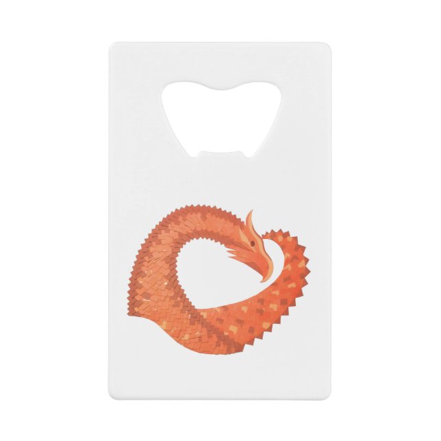 Dragon de coeur orange sur blanc (Devant)