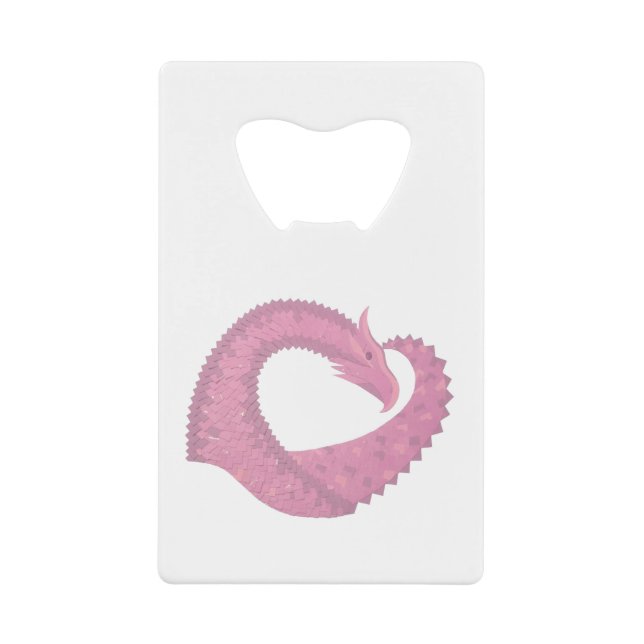 Dragon de coeur rose sur blanc (Devant)