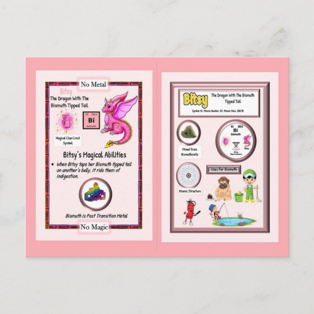 Dragon de table périodique - Carte Bismuth (Devant)