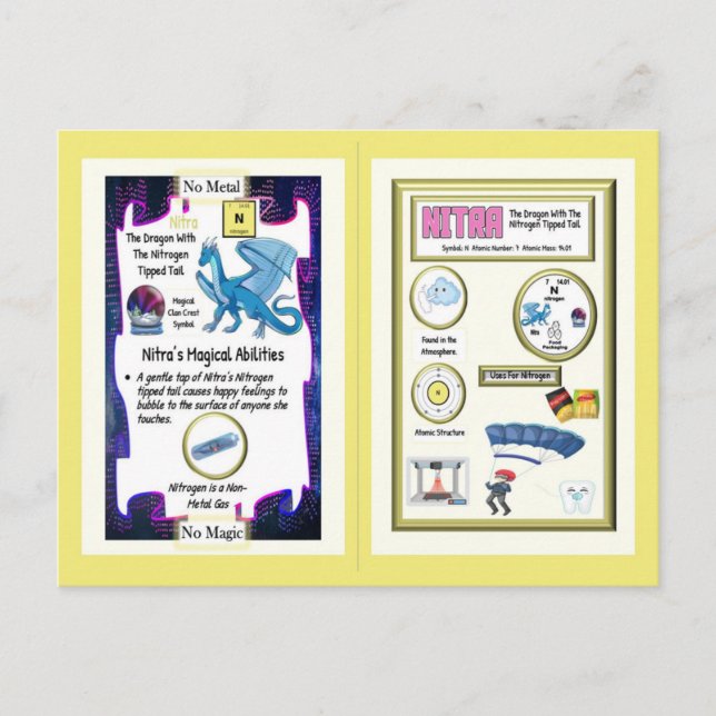 Dragon de table périodique - Carte d'azote (Devant)
