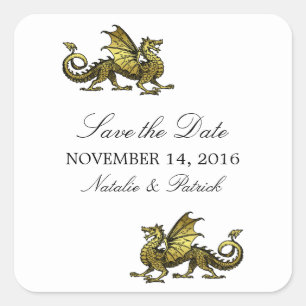 Dragon d'or Enregistrer les stickers de date