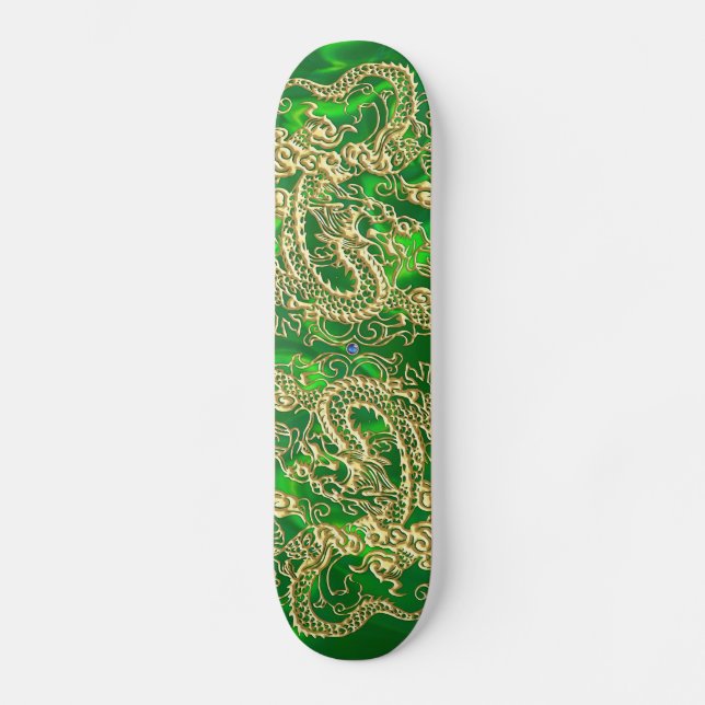 Dragon Doré Satin Vert Skateboard Luxuriant (Recto)