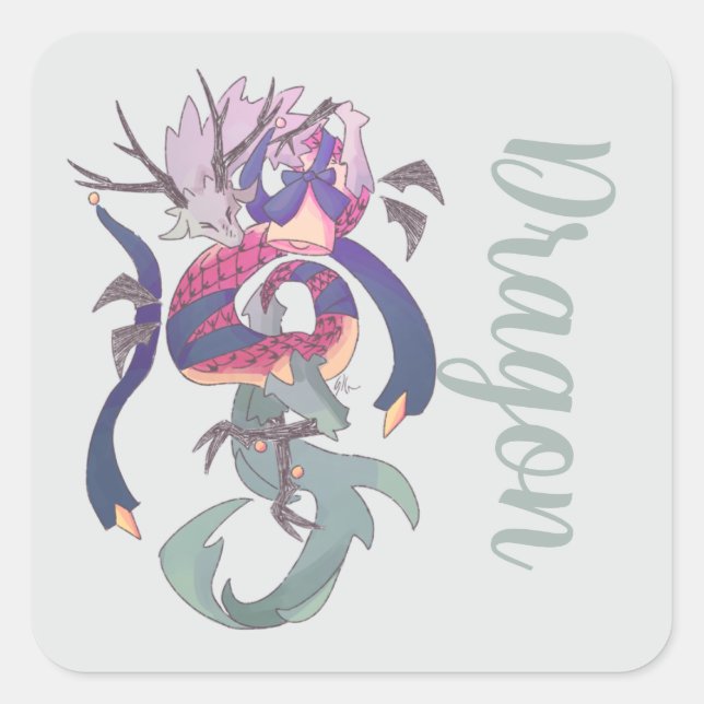 Dragon, dragon autocollant (Devant)