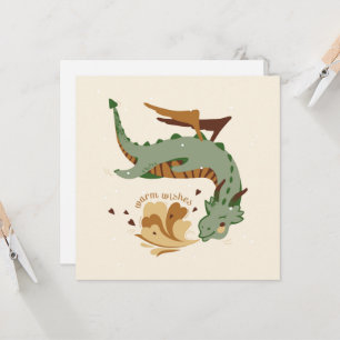 Dragon en vert et beige