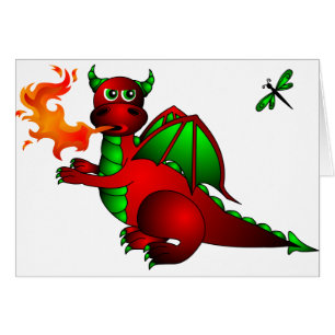 Dragon et libellule rouges