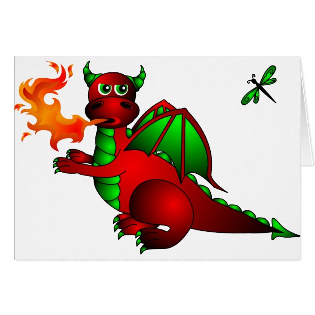 Dragon et libellule rouges (Devant horizontal)