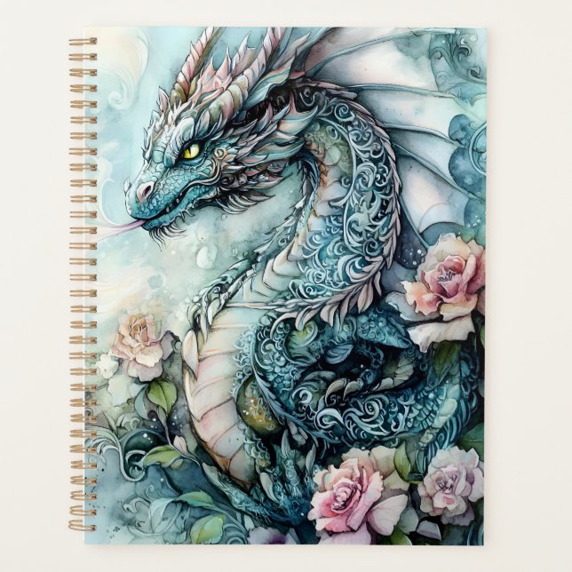 Dragon Fantastique Entouré de Roses (Devant)