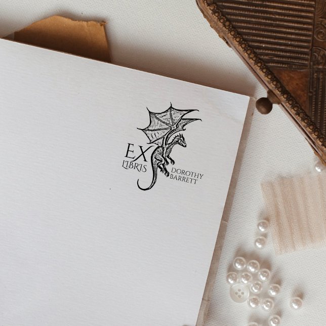Dragon Fantasy, tampon personnalisé Ex Libris vint (Créateur téléchargé)