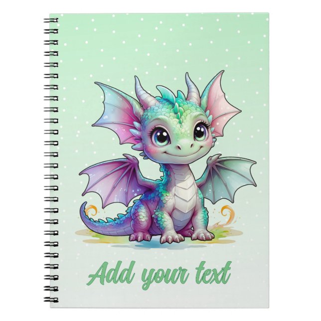 Dragon Garden Dreams – Cahier Vert Menthe (Devant)