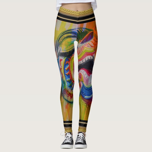 Dragon Head Leggings pour femmes (Devant)